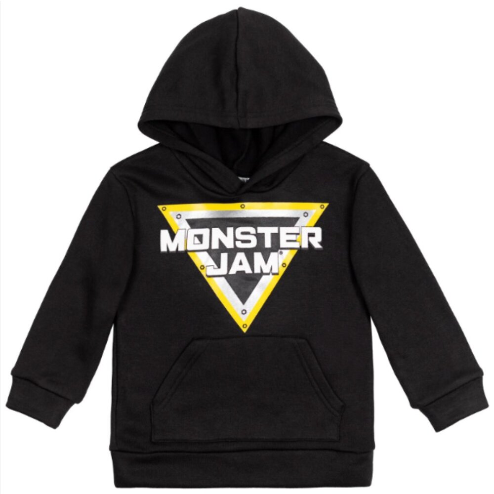 Monster Jam Toddler Boys Fleece Pullover Hoodie Sweatshirt | Size 4T